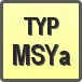 Piktogram - Typ: MSYa